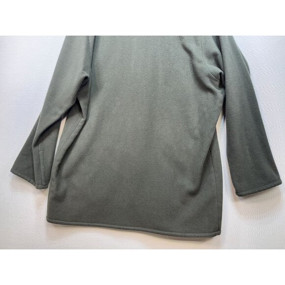 Eileen Fisher Womens Wool Blazer Jacket Sze 2 Olive Green Button Up Pockets - Picture 9 of 11